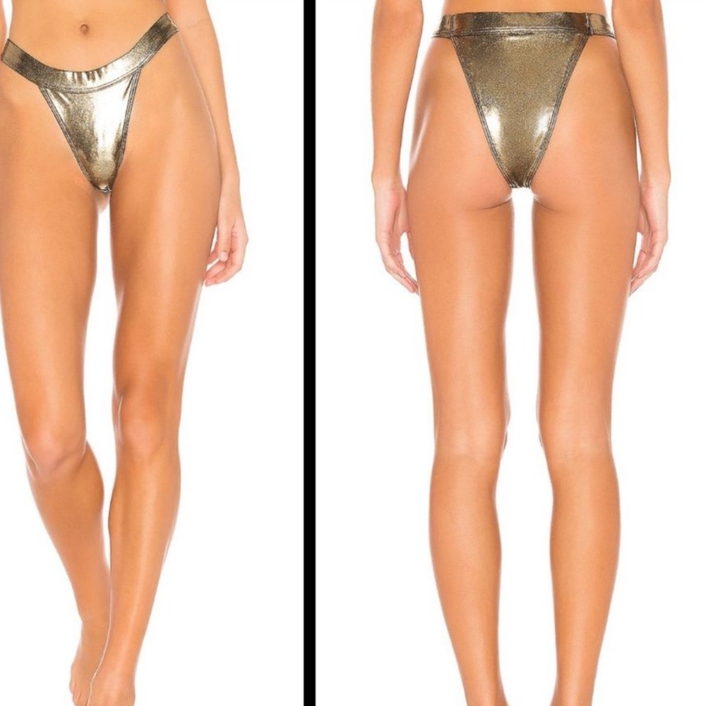 NWOT Minimale Animale shimmer rose gold bikini bottoms